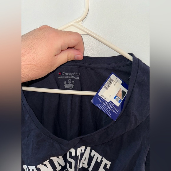 NWT MD Champion Penn State Nitany Lions Navy Blue V-Neck T-Shirt - Picture 3 of 4